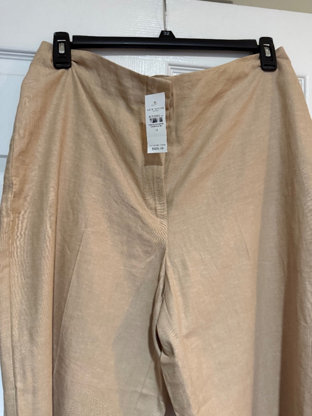 NWT Ann Taylor linen pants in tan size 14